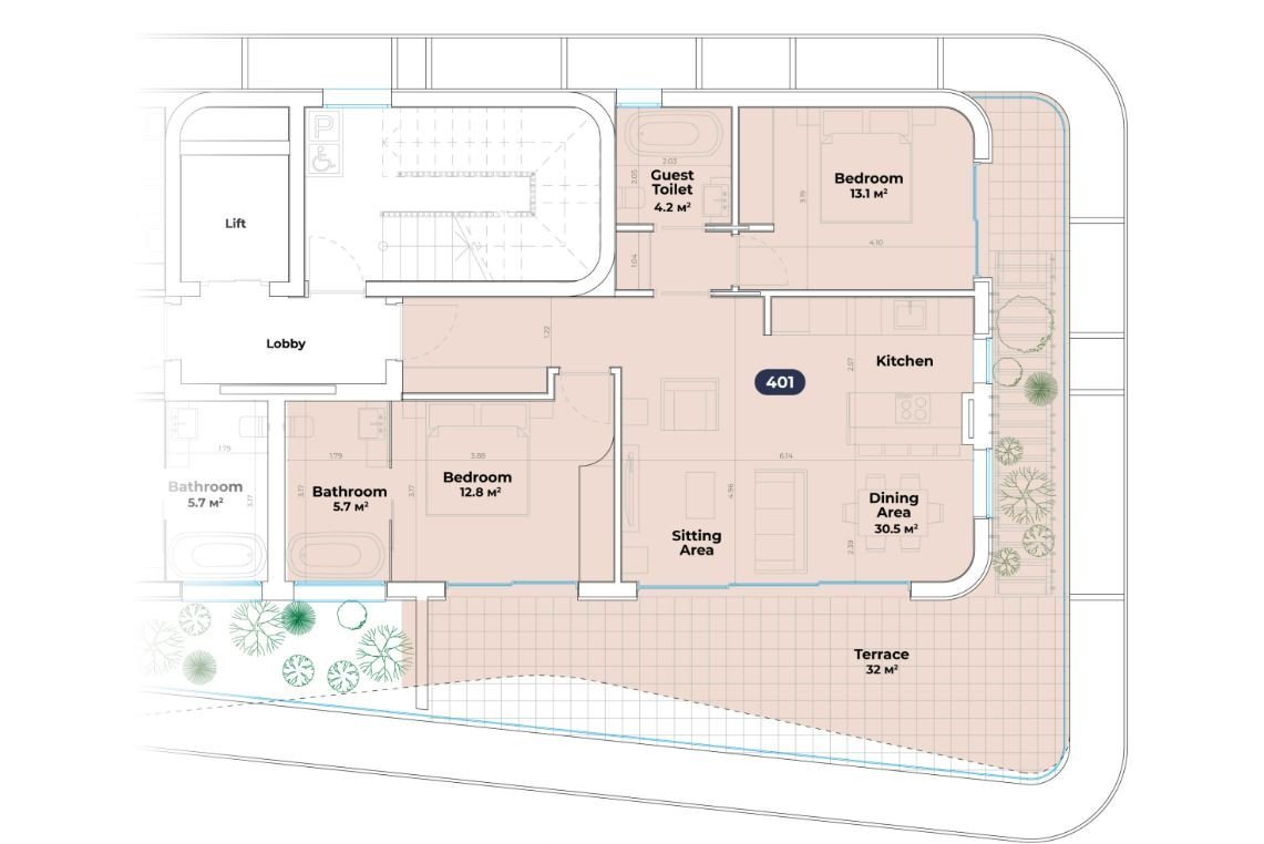 2 Bedrooms Apartment in Mouttagiaka, Limassol