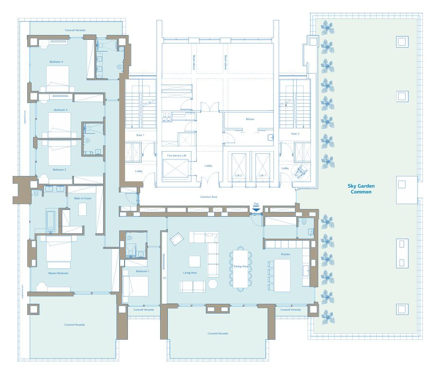 5 Bedrooms Apartment in Poseidonia Area, Limassol