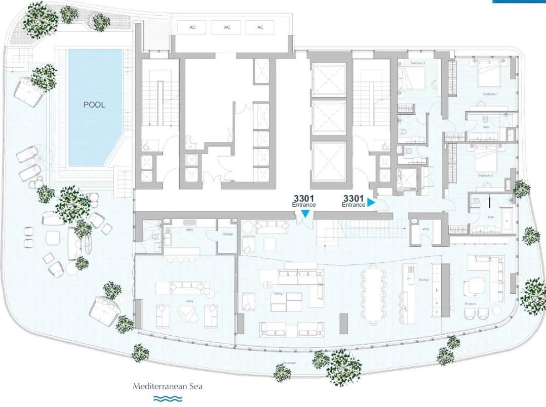 6 Bedrooms Apartment in Limassol Marina, Limassol