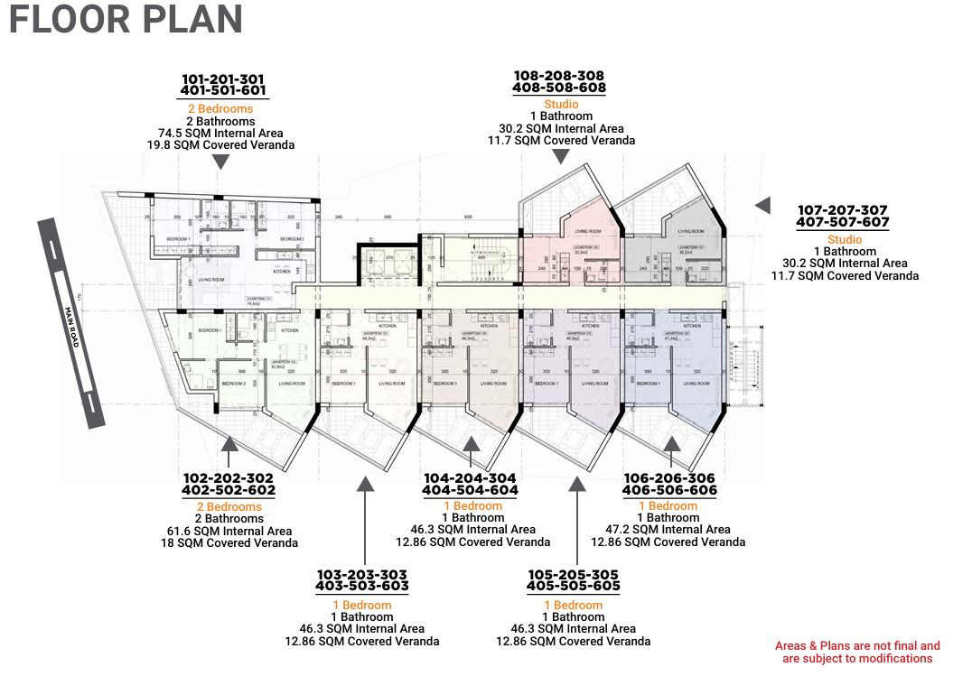 2 Bedrooms Apartment in Larnaca, Larnaca